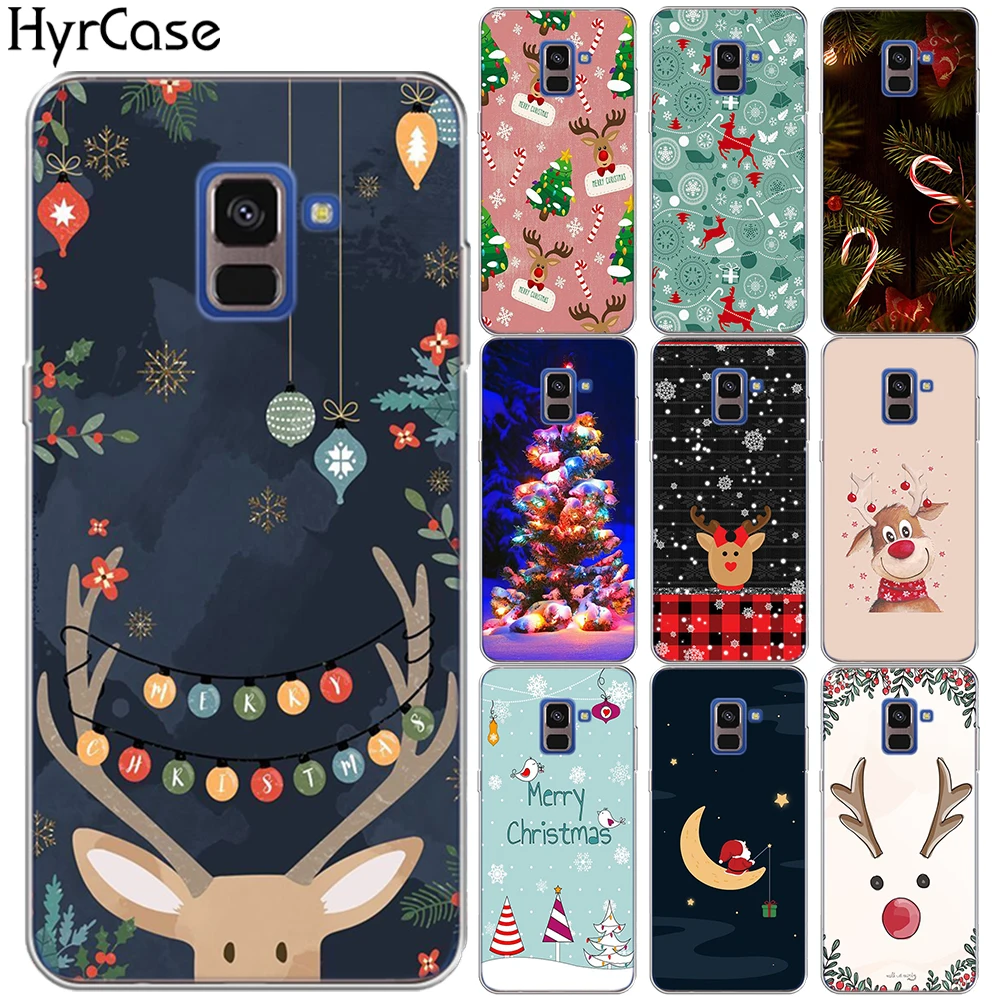 Рождественский Мягкий чехол из ТПУ для Samsung Galaxy A7 A6 A8 Plus A3 A5 A9 2018 2017 A10 A20 A30 A40 A50 A60 A70