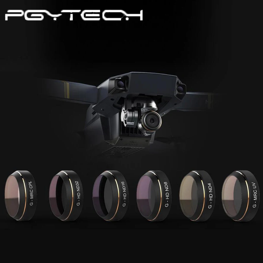 PGYTECH Optional DJI MAVIC PRO/Platinum Lens Filter CPL UV ND16 ND32 ND64 Accessories Mavic Pro 4K Camera Gimbal Len Kit | Электроника