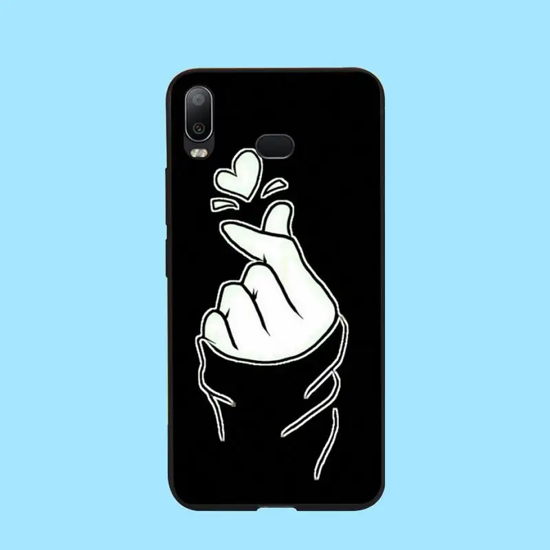 PENGHUWAN Love on the finger kpop heart Новое поступление чехол для сотового телефона Samsung A10 A20 A30 A40