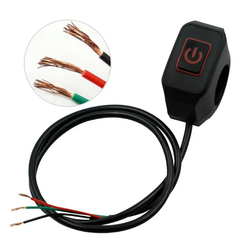 

22 Mm 7/8''Motorcycle Send Switch Momentry Buttons for Electric Star Kill Waterproof Switch With Led Light