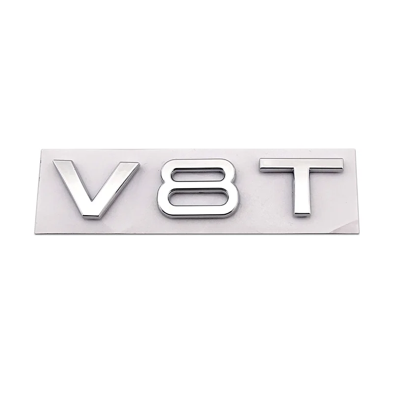 Черный глянец наклейка логотип V8T крыло боковое задний на заказ эмблема