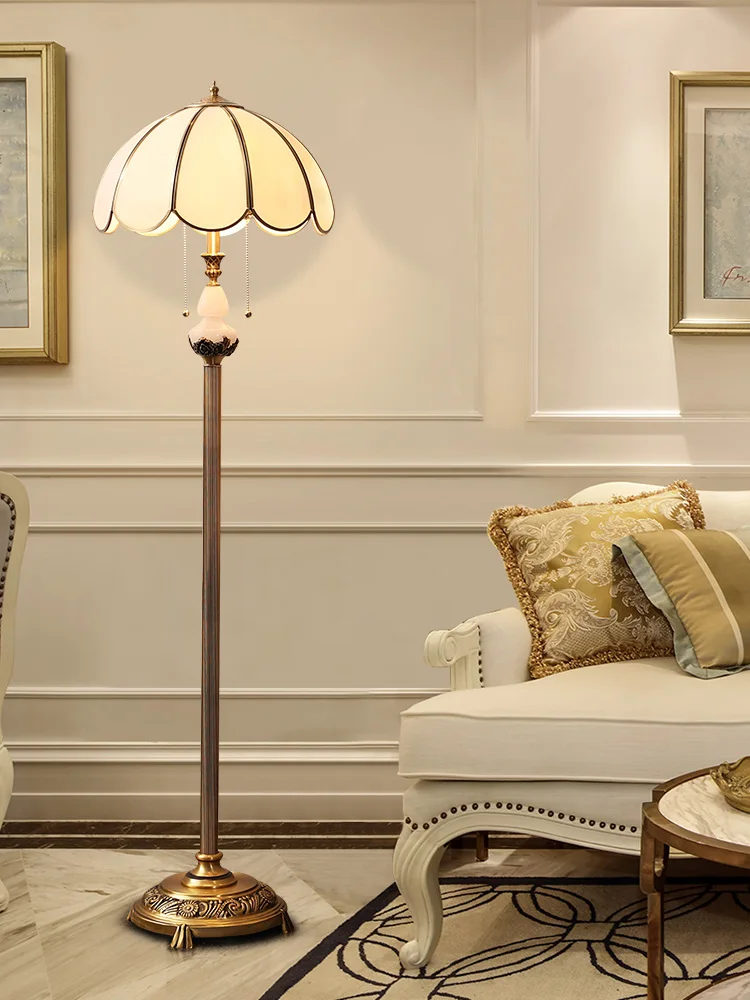 

Luxury Floor Lamp Cozy Bedroom Bedside Lamp Light Luxury European American Retro Elegant