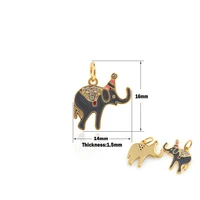 hot sale ethnic style classic elephant pendant high quality copper enamel necklace female pendant party birthday jewelry