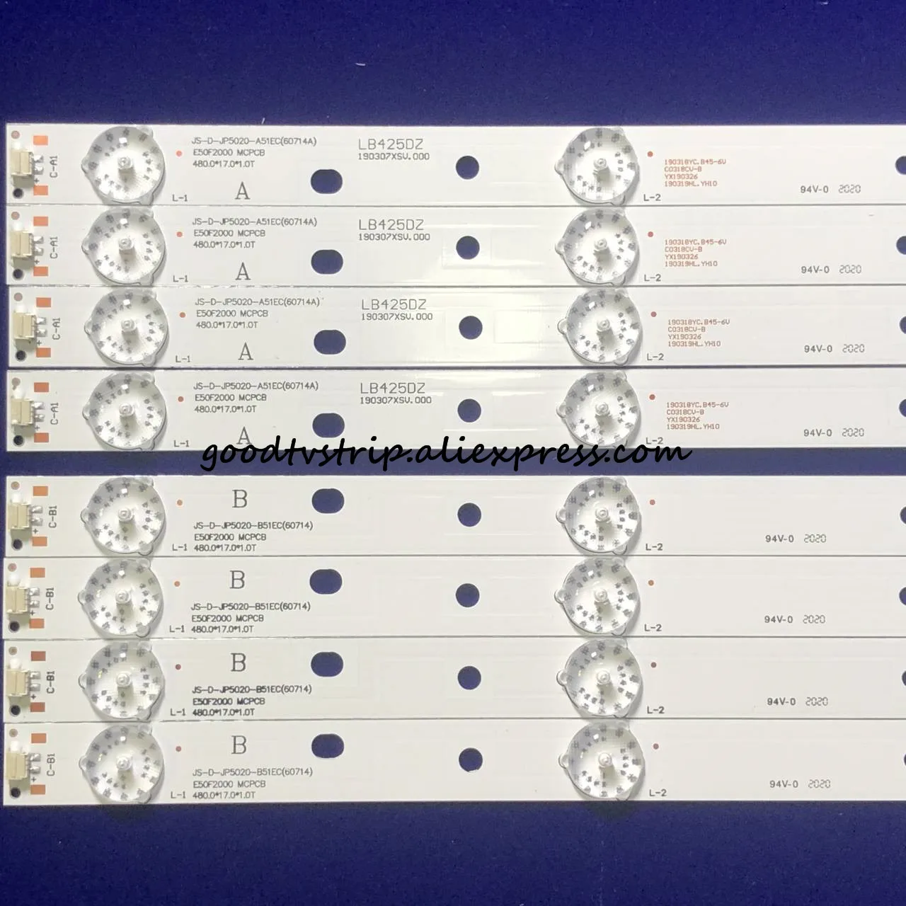 Светодиодная лента с подсветкой 480 мм 5 Лампа для телевизора PHIL IPS 50 дюймов D50-F2000