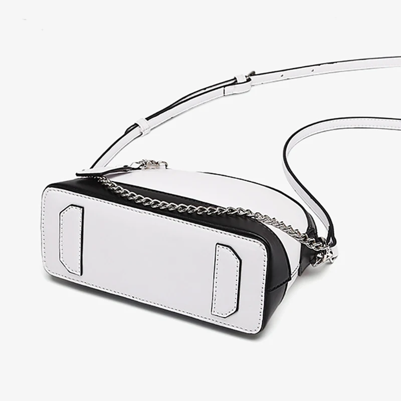 

Casual Zip Small Bags For Women 2020 New Metal Chain Shoulder Messenger Bag Luxury Designer Leather Handbag Fashion Shell Purses