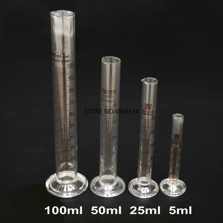 Мерный стеклянный цилиндр 5 2000 мл со шкалой для химических лабораторных