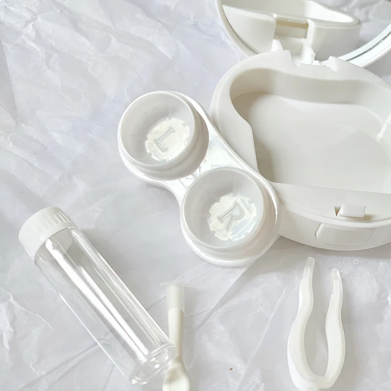 Мультфильм животных очки-невидимки чехол Мини Контактные линзы переносной для