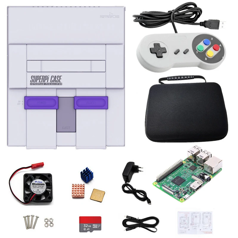 Retroflag SUPERPI Megapi чехол Raspberry Pi 3 Model B игровой консоли развлекательный с ТВ Видео игры плеер и 10000+ игры
