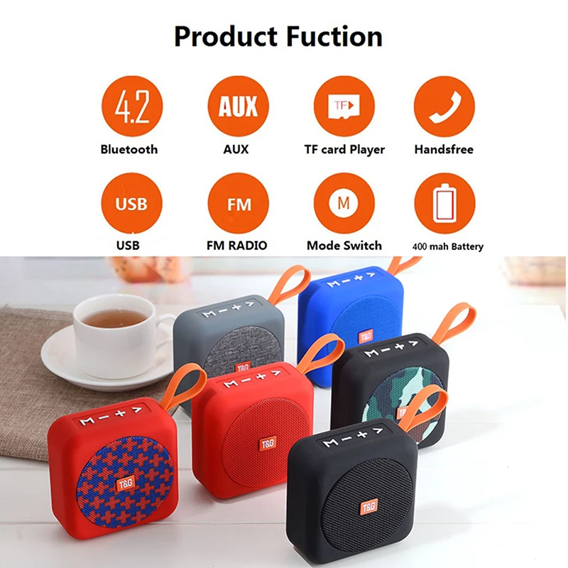 Bluetooth Колонка TG505 Беспроводная портативная мини колонка с сабвуфером TF