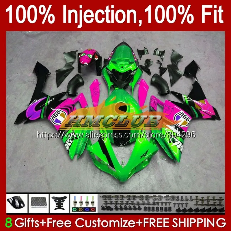 OEM инъекция для YAMAHA YZF R 1 Shark green 07 1000 YZF1000 63No.176 R1 YZFR1 08 2007 2008 Обтекатели|Чехлы