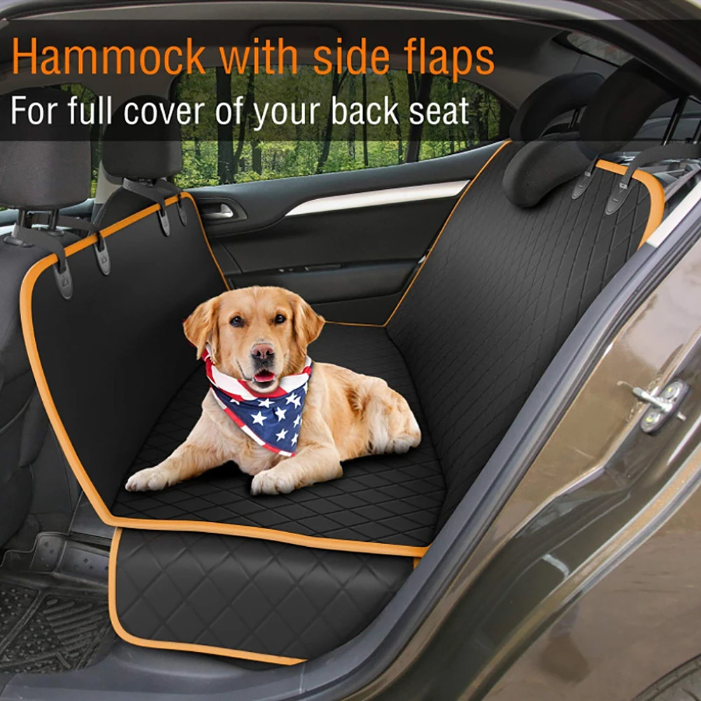 買取 犬のカーシートカバー防水ペットキャリア車のリアバックシートマットハンモッククッションプロテクターためペット自動ブーツライナー毛布は、