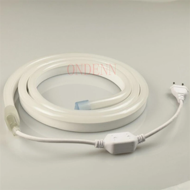 20 м светодиодный гибкие полосы светильник 220 V 240 SMD2835 неон flex трубки на открытом