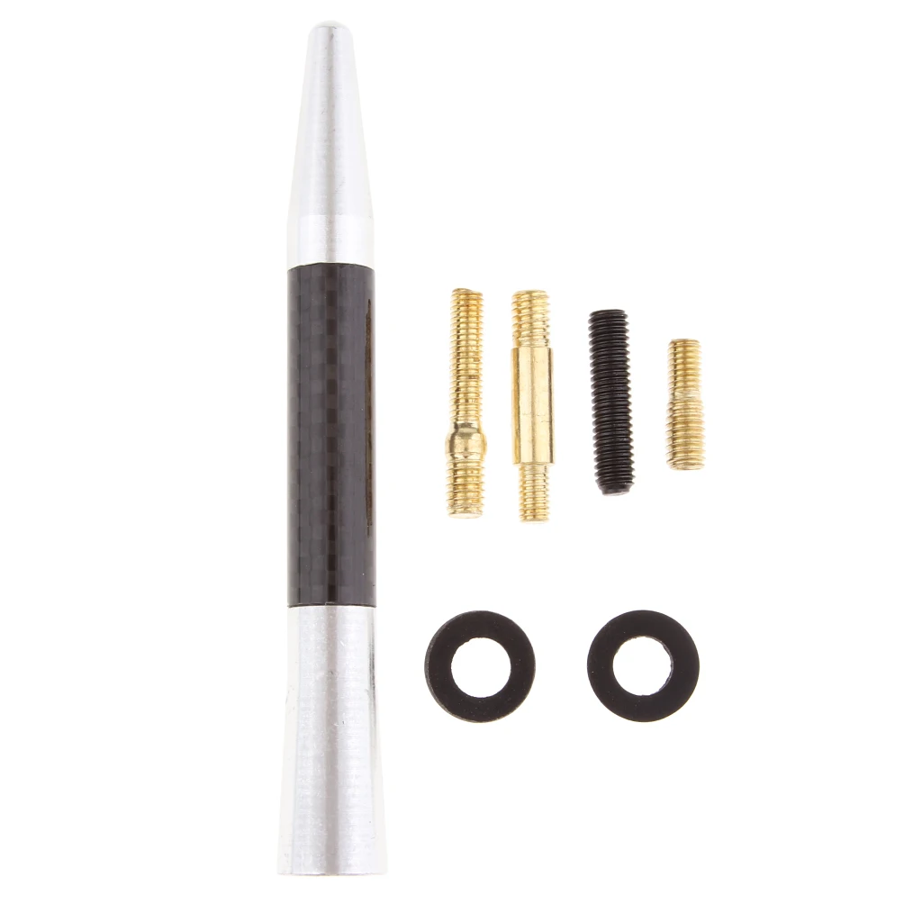 

12cm Stubby Signal Antenna Aerial Carbon Fiber Durability for AM/FM Radio Signal