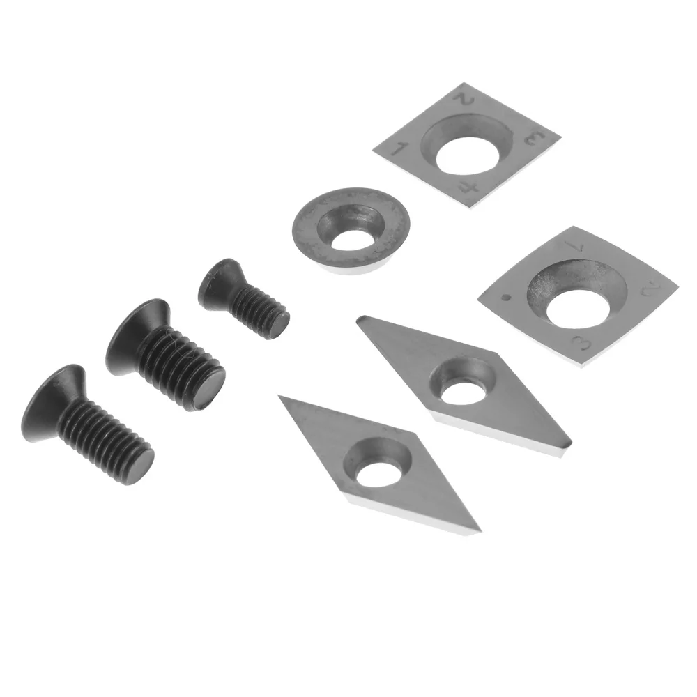 

1Set Woodturning Inserts Cutter Alloy Lathe Lathe Woodturning Tool Silver