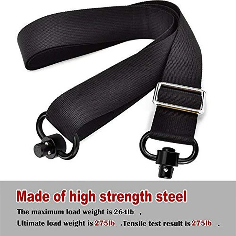 

2 PCS QD Sling Swivel, Quick Detach/Release Tactical Mount 1.25 Inch Heavy Duty Push Button Adapter Swivels
