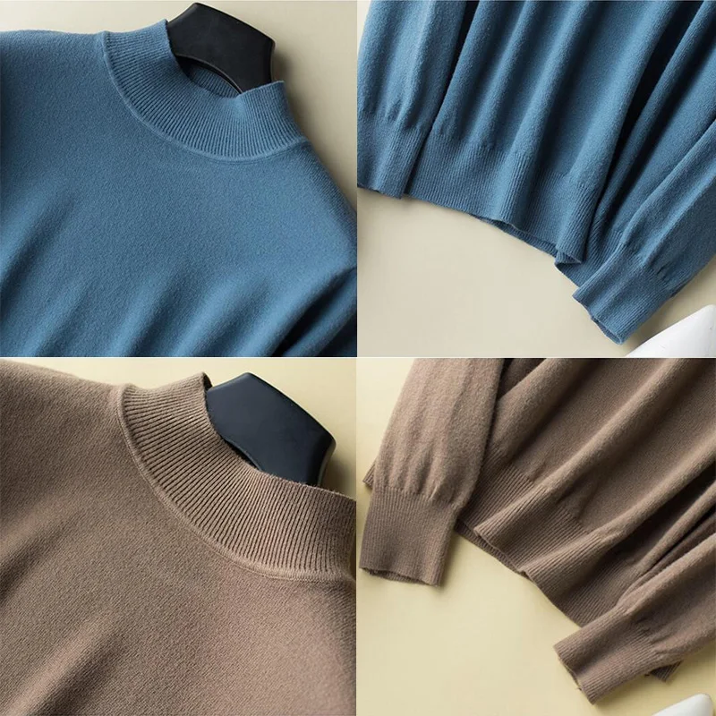 GCAROL женский облегающий свитер с высоким воротником 30% шерсть толстый теплый