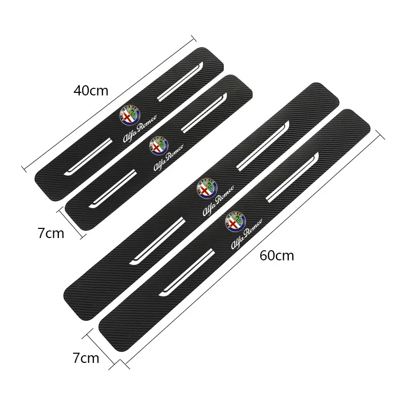 4 шт. автомобильные наклейки на порог из углеродного волокна для Alfa Romeo 159 147 156