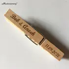 Деревянные прищепки с гравировкой в деревенском стиле Вечерние настольные подставки под номера год, винтажные зажимы для настенного декора, с именем и датой