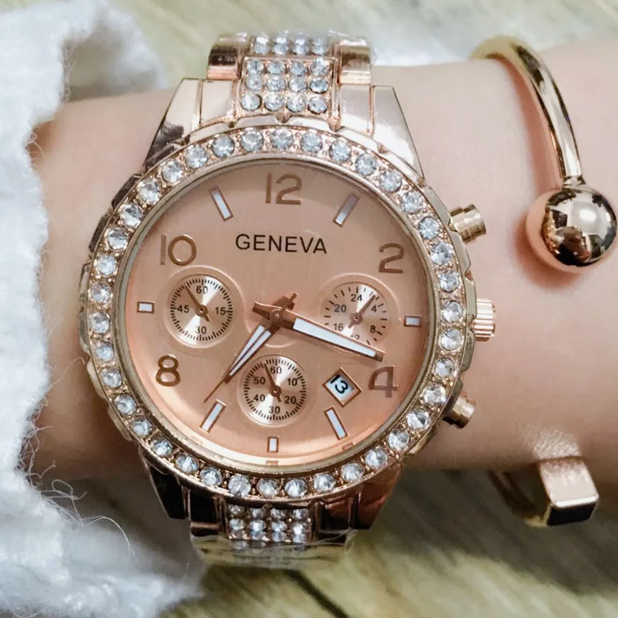 

Ladies watch stainless steel exquisite watch ladies rhinestone luxury casual quartz watch Relojes Mujer 2019 new listing