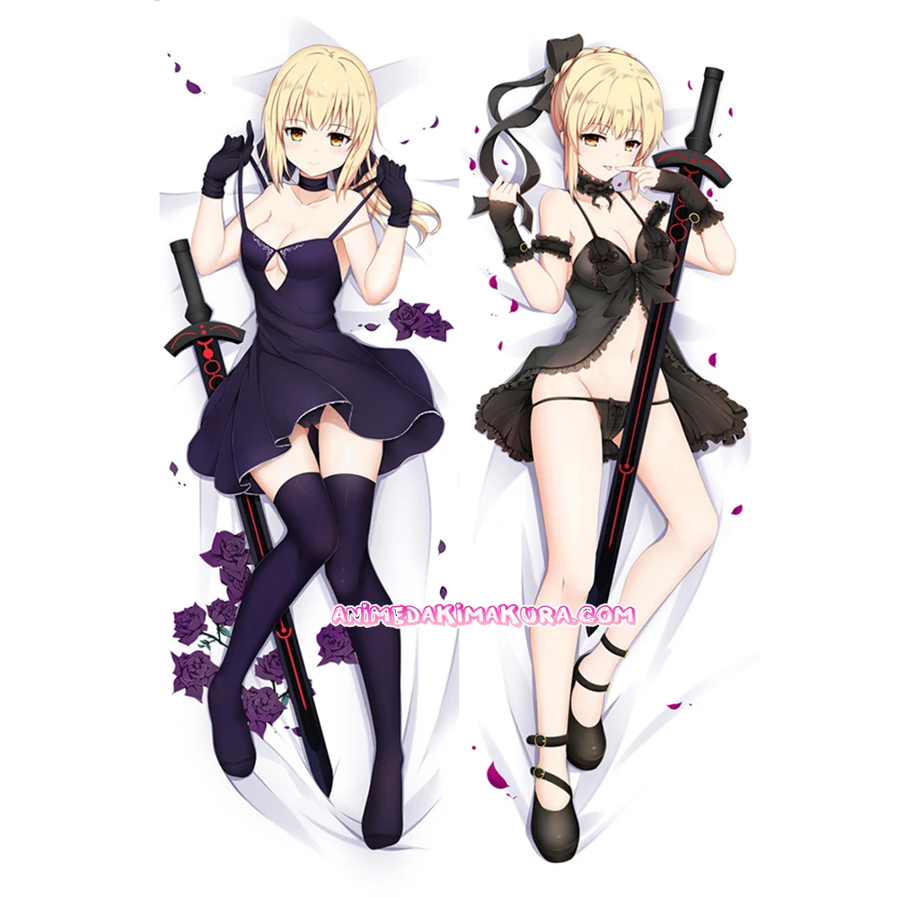 

Fate/Grand Order FGO Black Saber Anime Girl Dakimakura Hugging Body Pillow Cover Case
