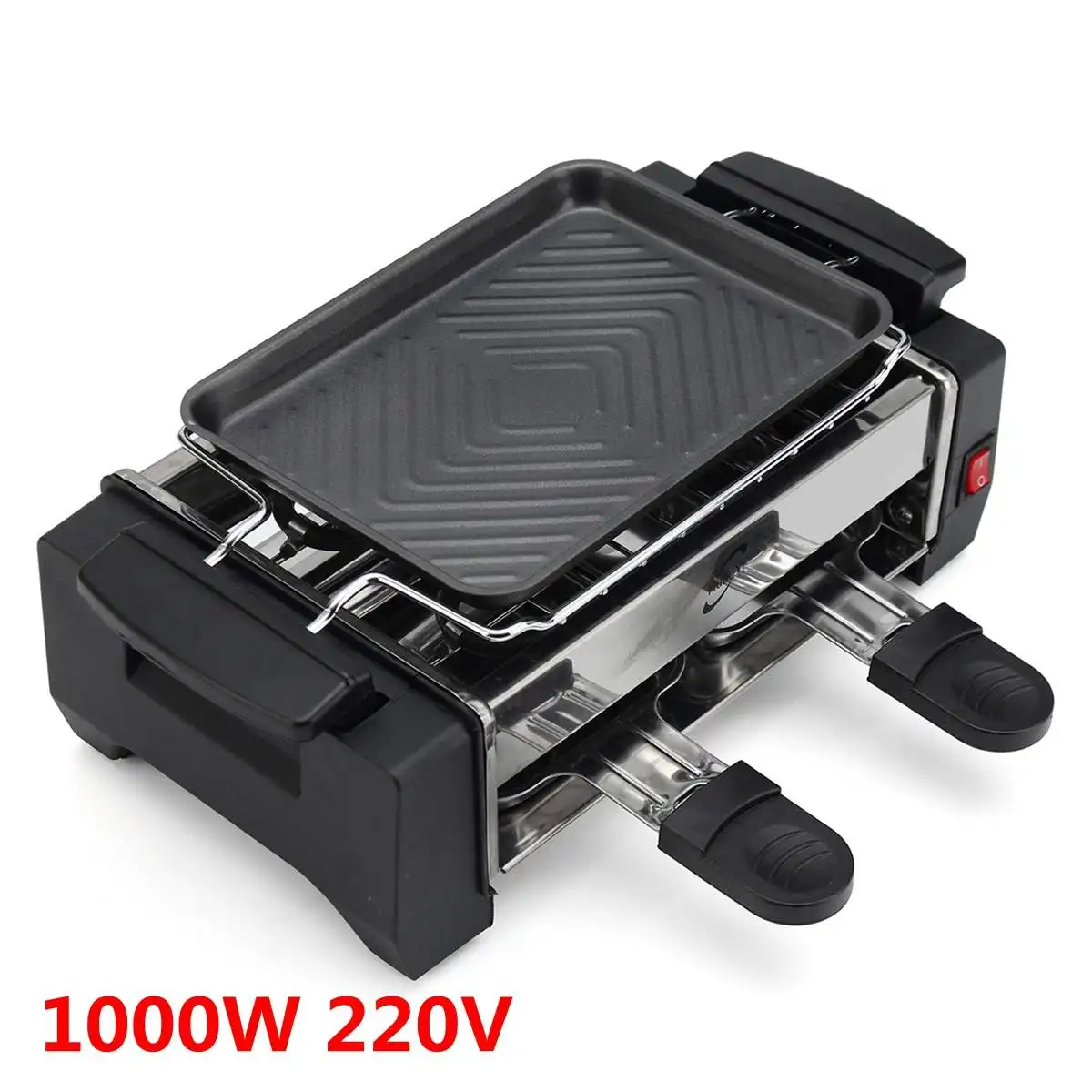 

1000W 5 Gears Electric Oven Multi-function BBQ Electric Grills 220V Smokeless Non Stick Household Machine Barbecue Grill for EU