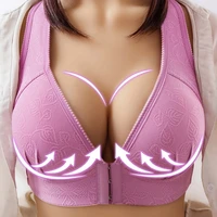 women front closure bra wire free bra sexy brassiere soft push up underwear small breast adjusts plus size comfort bra hot sale
