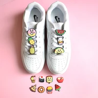 1pcs fruit food detachable pvc croc charms decoration sneakers adult kids charms jibz shoelaces accessories