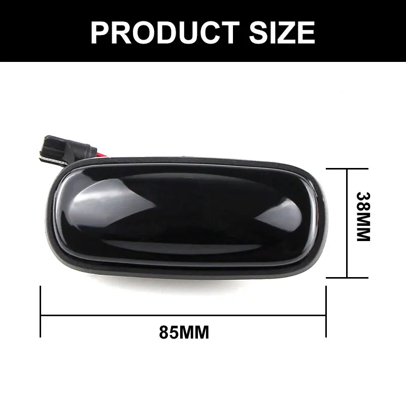 

2pcs LED Turn Signal Dynamic Sweep Side Marker Lamp Repeater Indicator Light for Discovery 2 99-04 Freelander Defender XGB000030