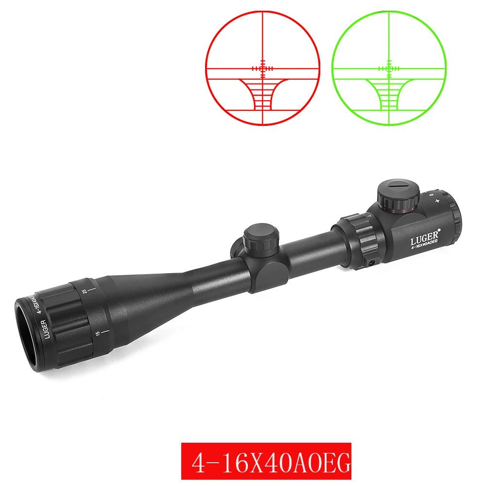 Охотничий прицел 4-16X40 Air Rifle Scope пистолет охотничий оптический коллиматор освещение Регулируемый прицел ночного видения дальность