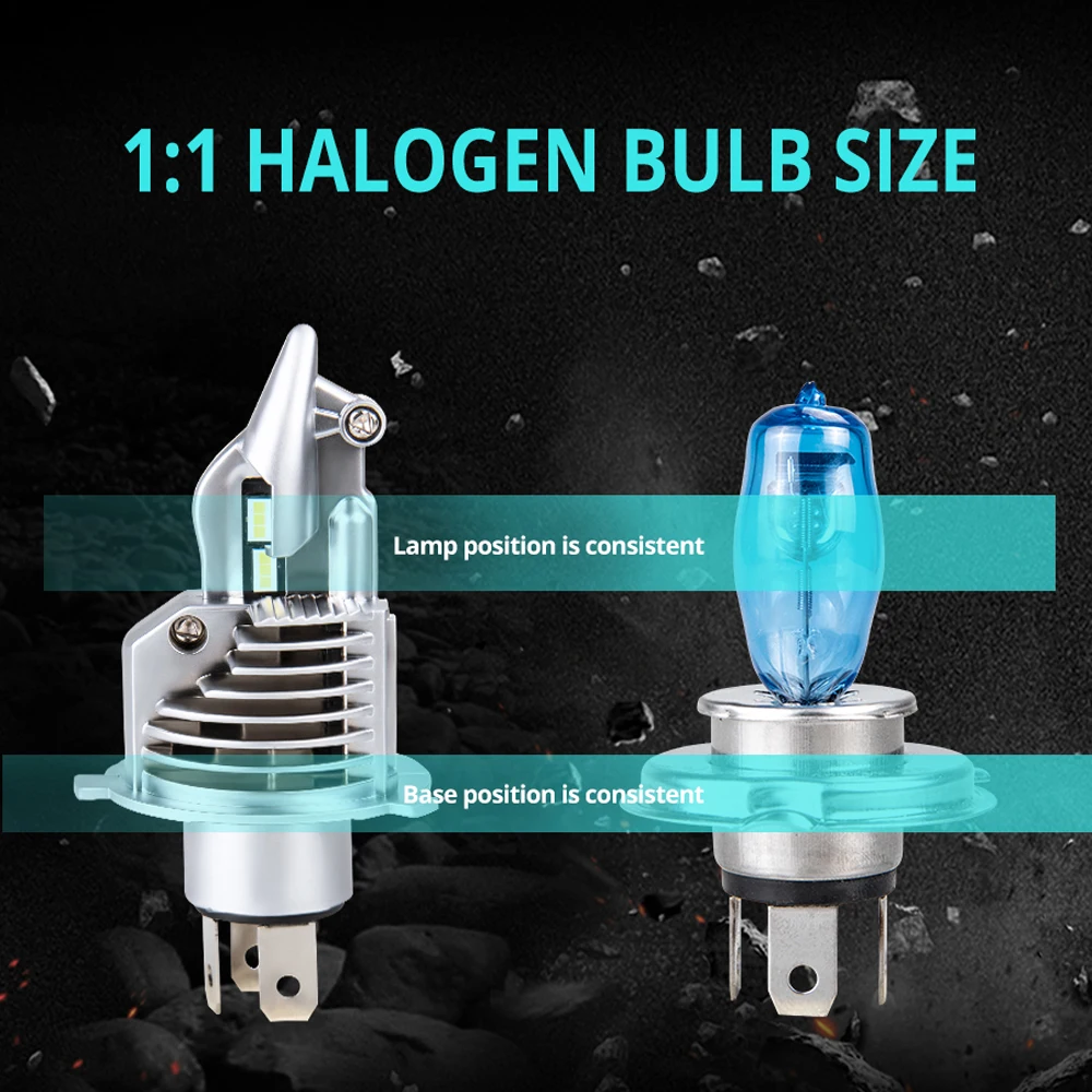 Истребитель Foco H4 светодиодные лампы мотоцикла головной светильник