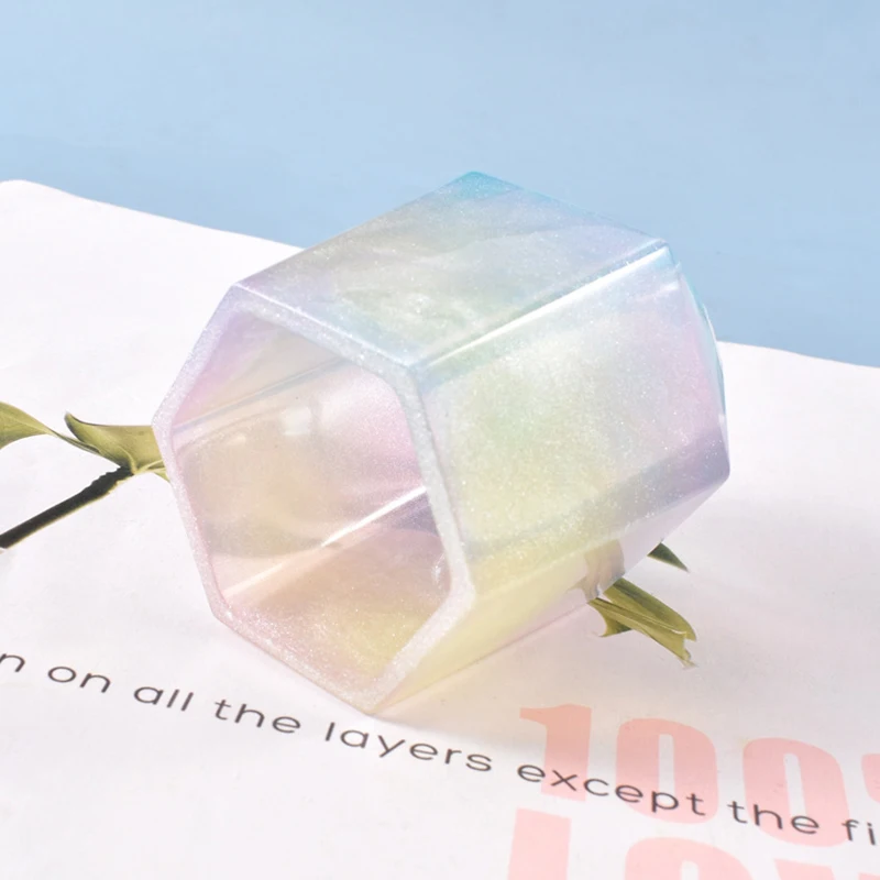 Круглый держатель для ручки форма гипса Шестигранная суккулентов цветов горшков