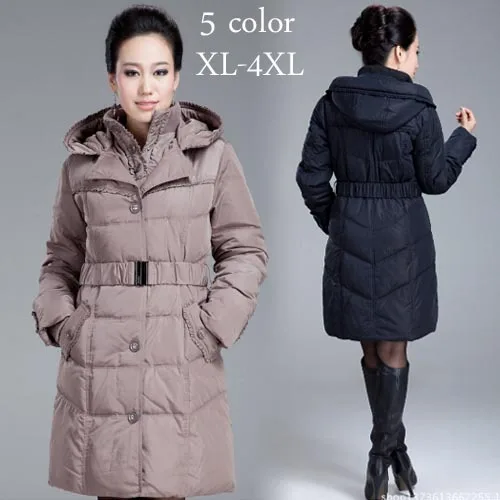 

duck Winter down&parkas long jackets women's 2020 new European American brand middle-aged thick coats for mother XL-XXXXL S1715