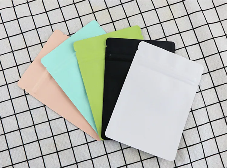 Матовая черный белый цвет Алюминий Фольга повторно закрывающейся молнией мешок