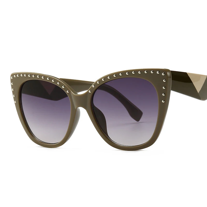 Солнцезащитные очки кошачий глаз женские роскошные модные брендовые