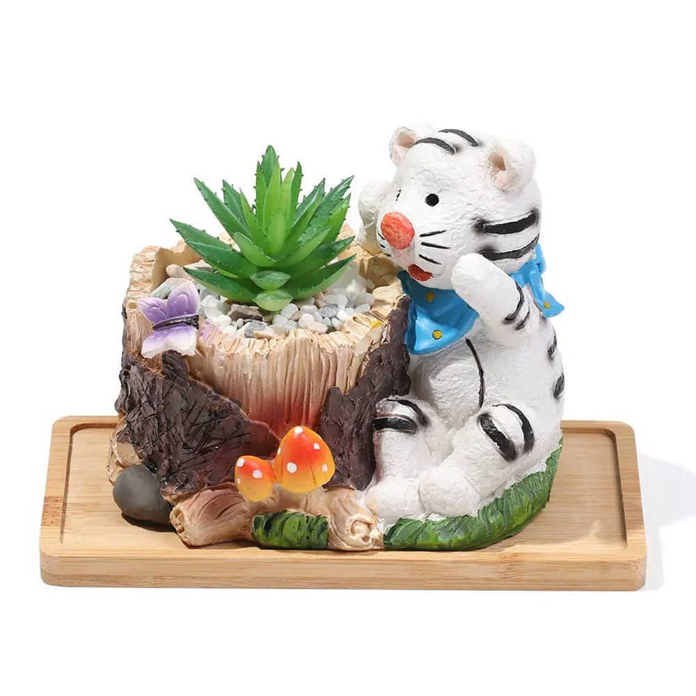 Простой бамбуковый поднос для горшков подставка прямоугольный Круглый