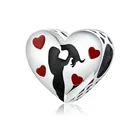 Подходящие оригинальные шармы для браслета для девочек, бусины в виде кошачьего сердца, самодельные Украшения для женщин, Pulsera, любовь, питомец, животные, кулон, аксессуары