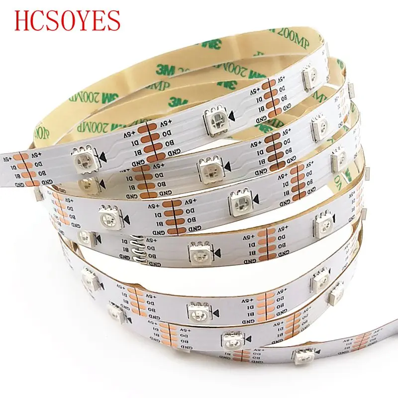 Пиксельная Светодиодная лента WS2813 1 м 5 двойной сигнал 30/60/144