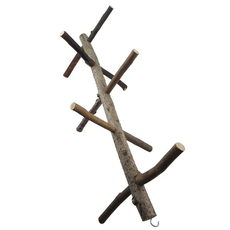 

Toys Nature Wooden Rotating Logs Bar Stand Parrot Cage Swing Toys Parrot Bird Pet Hanging Swing