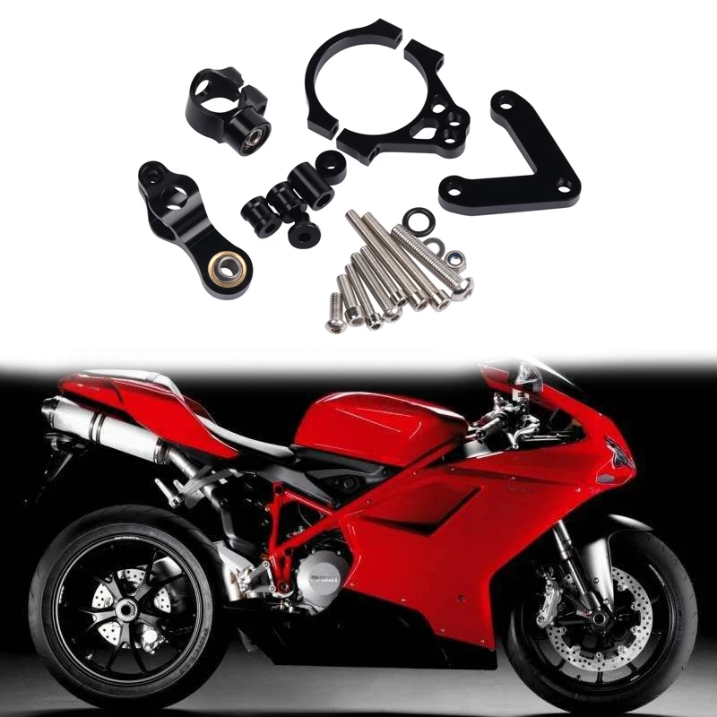 

Motorcycle Cnc Steering Damper Stabilizer Mounting Bracket Kit for Ducati 848 2008-2010