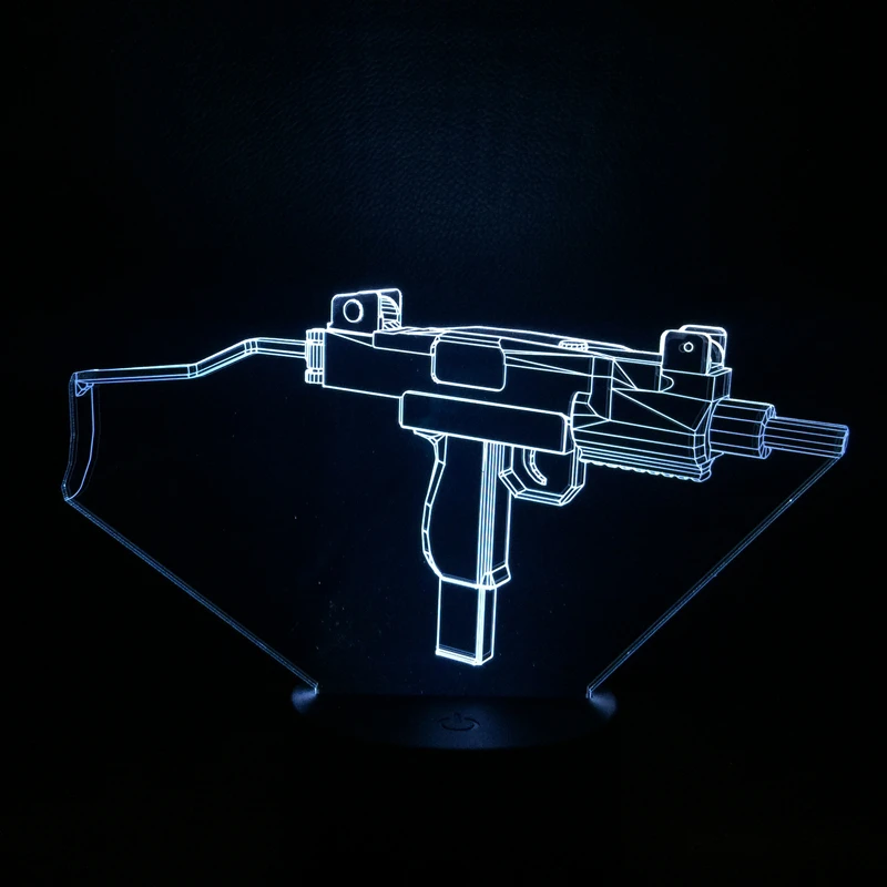 

Gun Series 3D Gaming Room Night Light Quarto Setup Luces Decor RGB Games Lampa For Gamer Deco LED Luz Bedroom Decoration Gift