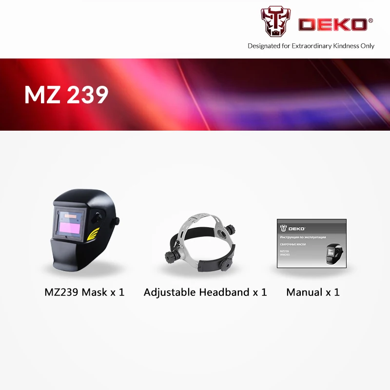 Сварочная маска DEKO MZ239 с автозатемнением стекла электрическая шлем сварочный