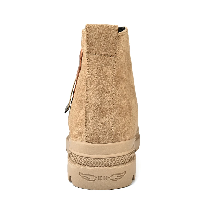 Мужские зимние ботинки замшевые черные на платформе ботильоны челси осенняя