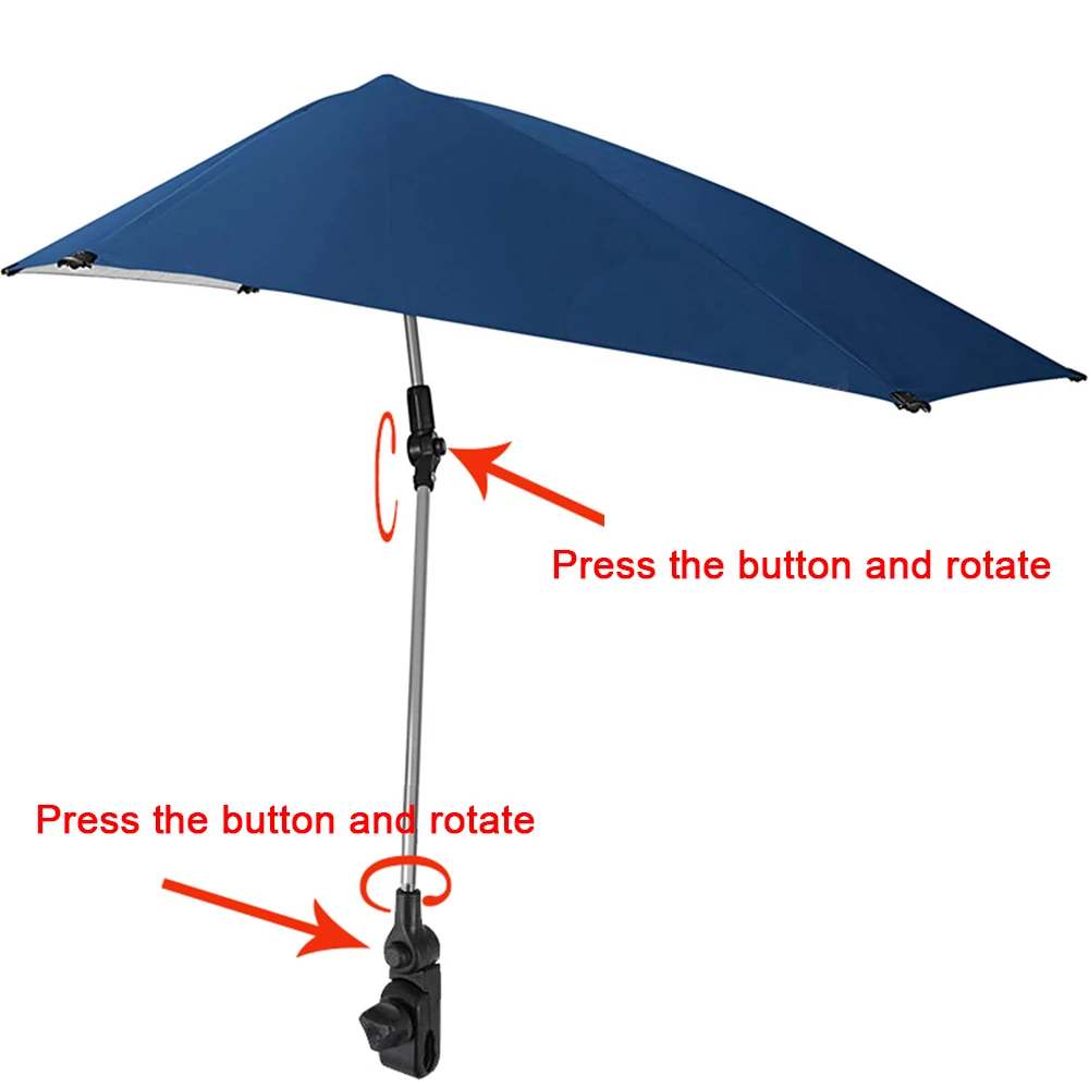 

Portable Folding Sunshade UV Sunproof Beach Chair Umbrella Fishing Kayak Summer Bicycle Pushchair Umbrella Universal Clamp