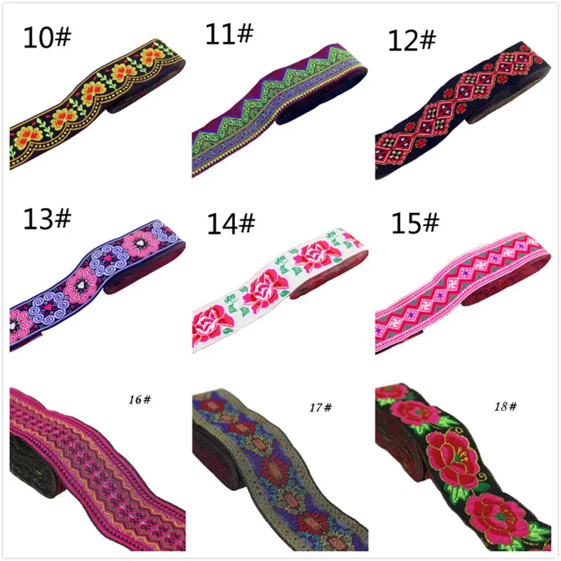 Модная вышивка Национальная кружевная ткань тесьма для одежды сделай сам