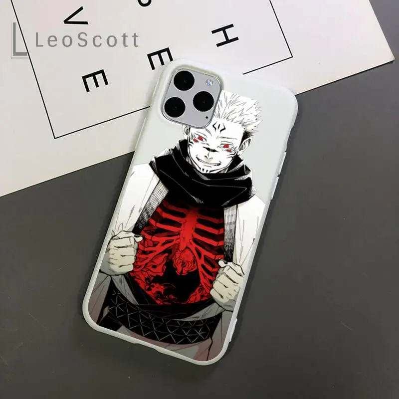 

Anime Jujutsu Kaisen comic Phone Case Candy Color for iPhone 11 12 mini pro XS MAX 8 7 6 6S Plus X 5S SE 2020 XR