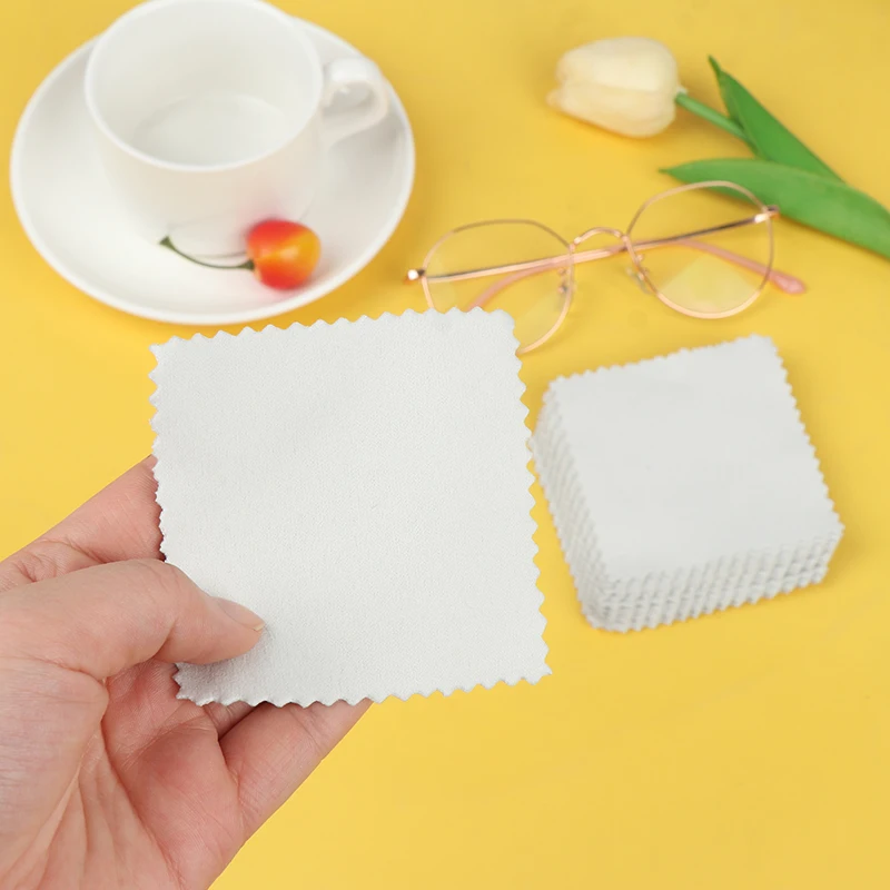 

100pcs Buckskin Silver Jewelry Cleaning Polishing Cloth Sterling Gold Cleaner 8x8cm Cheapest Double Sides Tool