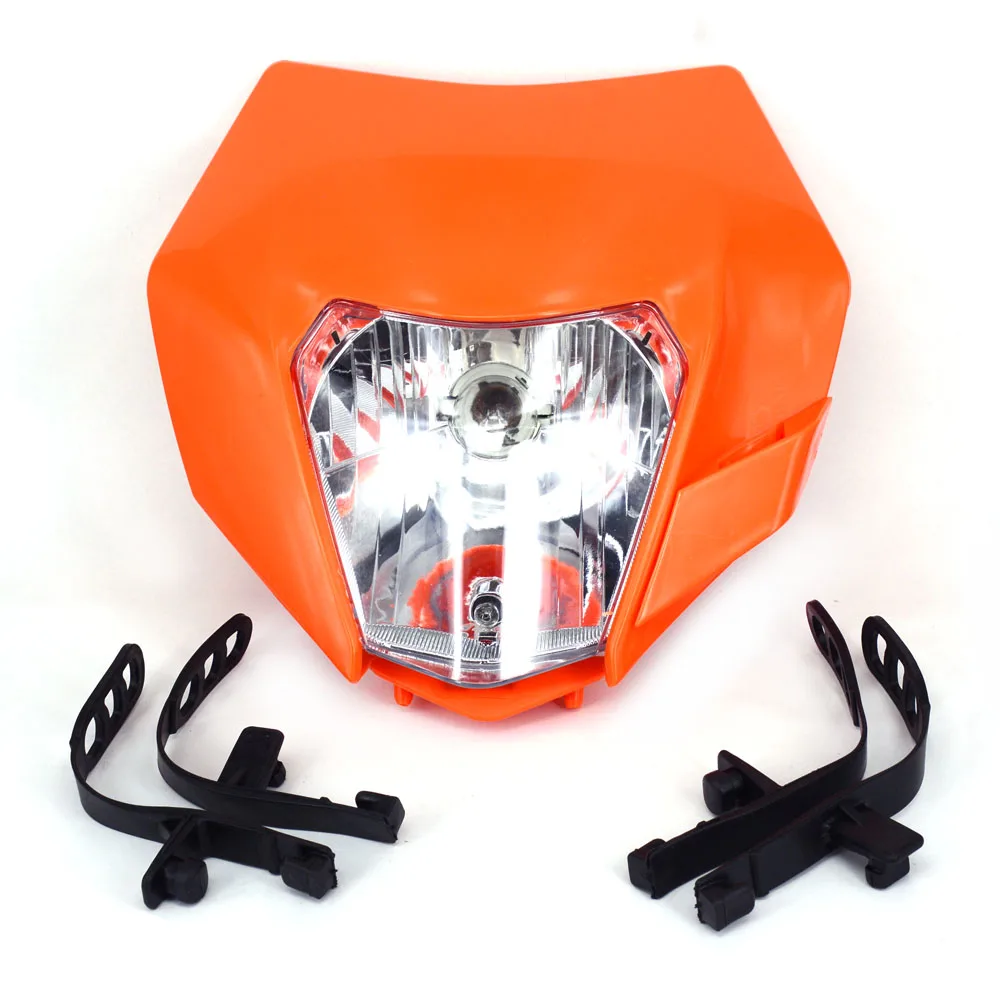 Оранжевый Мотоциклетные Универсальные фары для KTM EXC EXCF XC XCF XCW XCFW SX SXF SXS SMR 125 250 350 450 500 505 520 530 - Цвет: Оранжевый