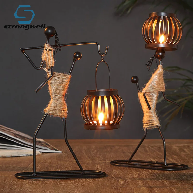 Винтажный металлический подсвечник Strongwell ручной работы искусство миниатюрные