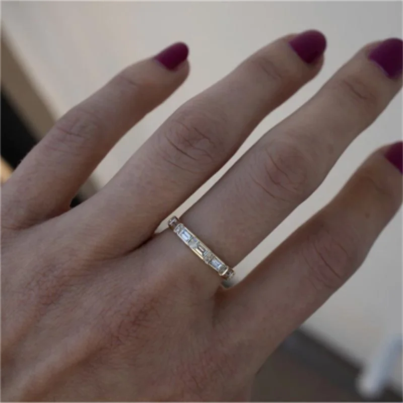 

3pcs Pink Crystal Rings for Women Fashion Wedding Women's Ring 2021 Luxury Brand Jewelry Gifts Accessories wholesale