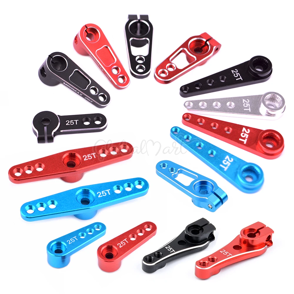 Сервопривод из алюминиевого сплава 25T рулевой гусеничный сигнал черный красный